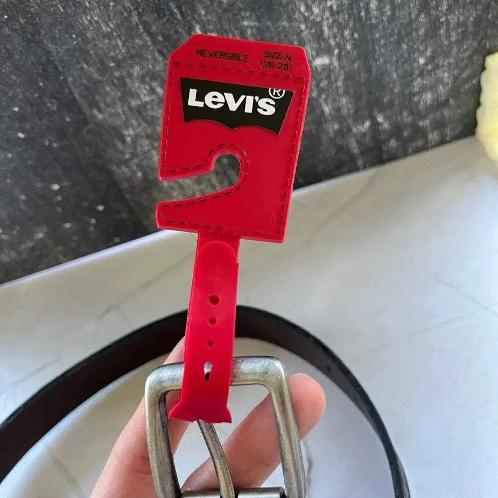 Levi's Boy's Big Kids Belt Size M Reversible Black/Brown Faux Leather 12LV020Z16
